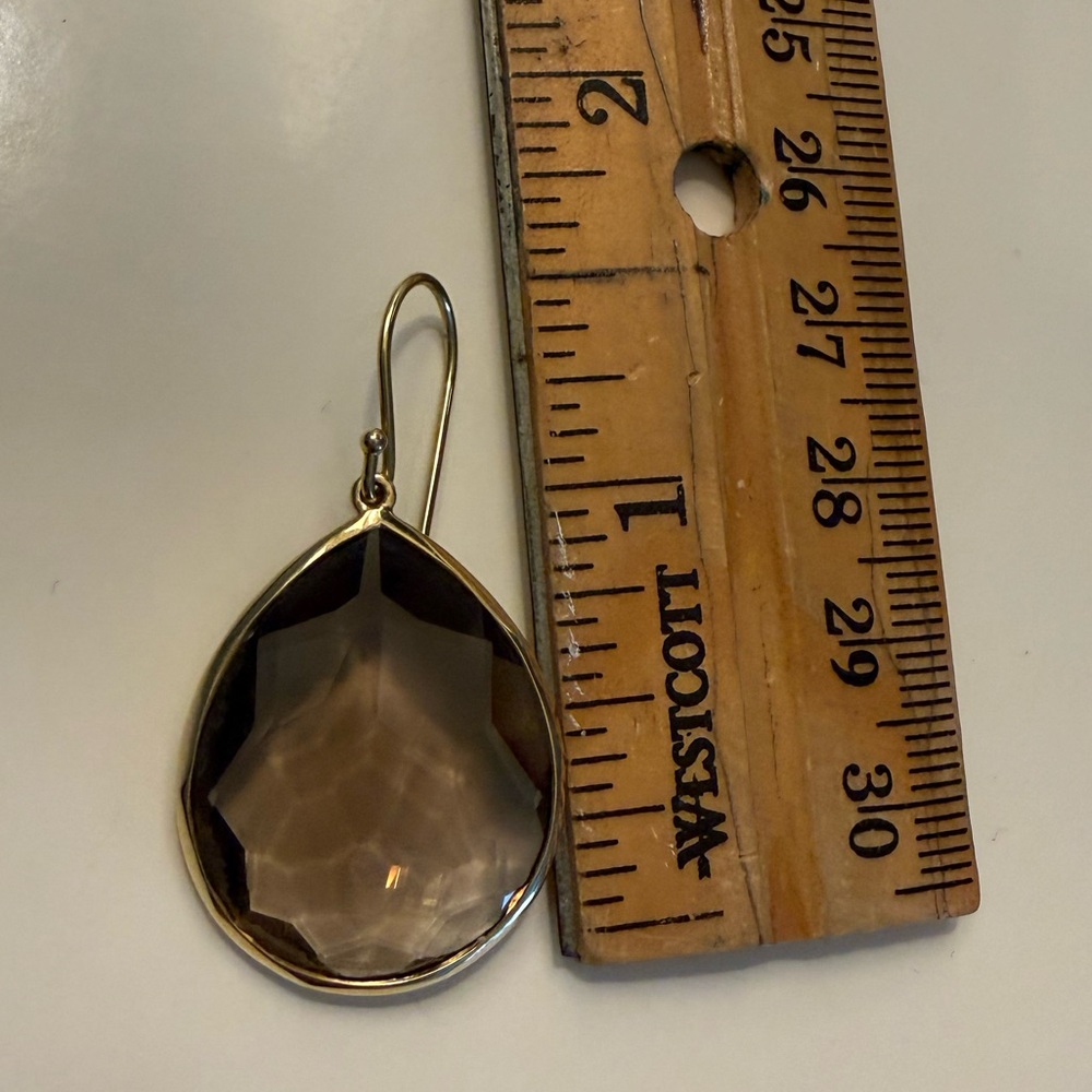 IPPOLITA Rock Candy 18K Gold Smoky Quartz Teardrop Earrings - Picture 6 of 6